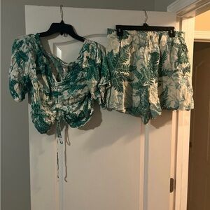 H & M crop top and short set!